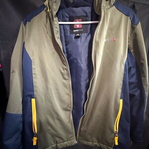Swiss Tech boys Olive and Blue Performance Jacket